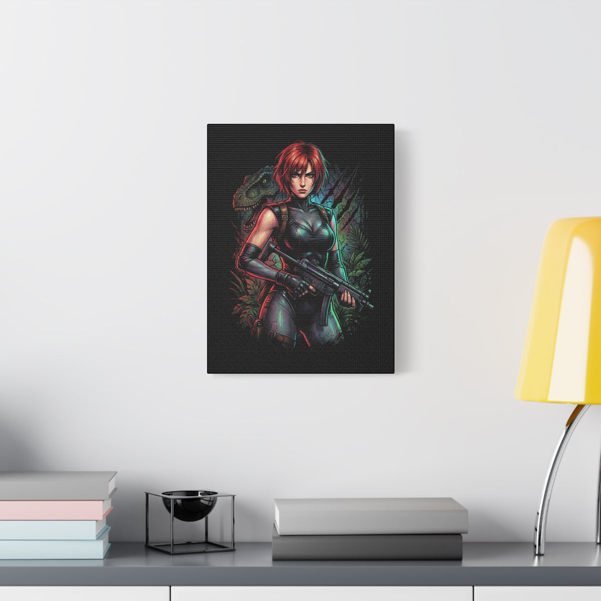 Dino Crisis Regina Red Hair Tactical Gear Portrait Canvas Print