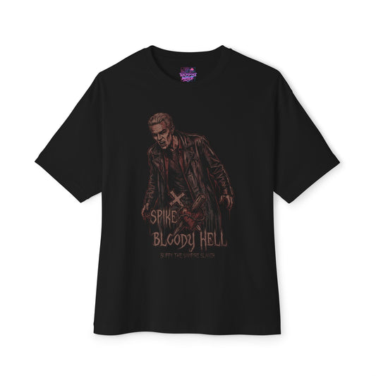 Spike & Buffy Spark – Bleach Blonde Vampire Romance Art Premium Oversized Unisex T-Shirt