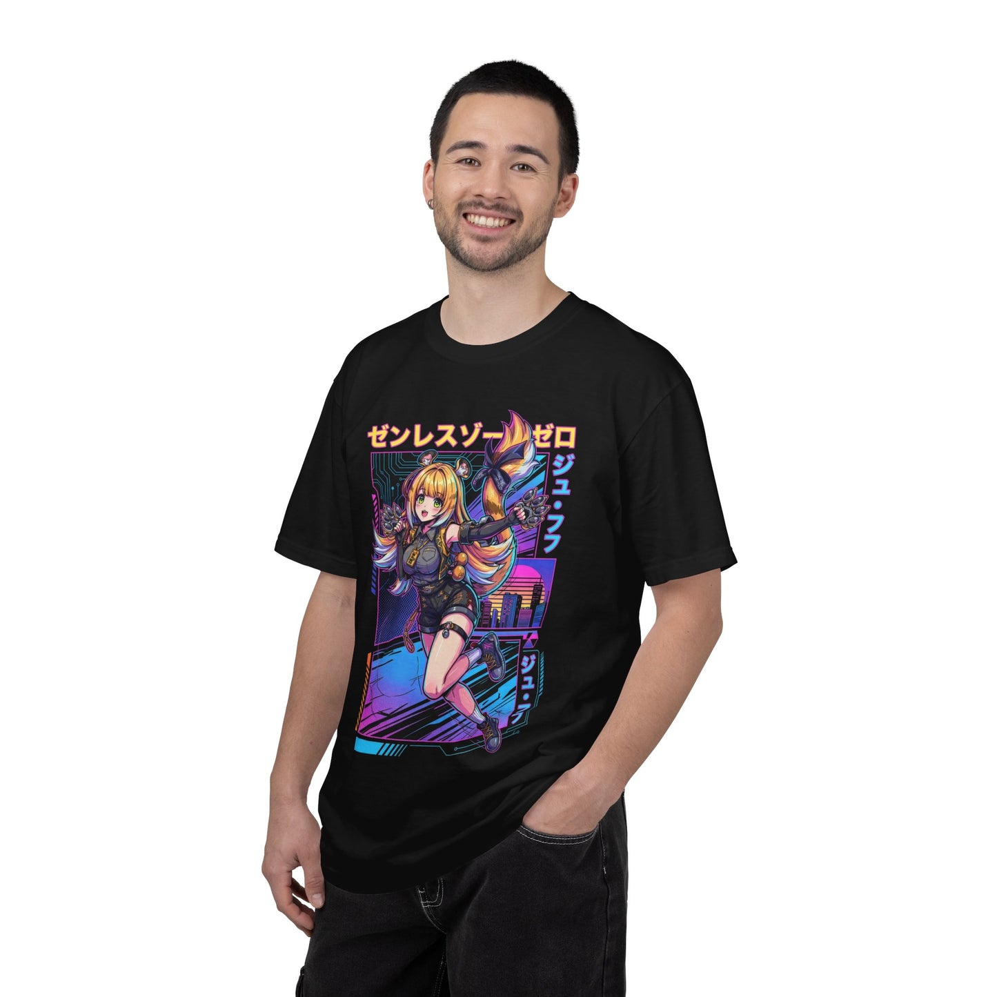 Ju Fufu Zenless Zone Zero Synthwave Retro Neon Tiger Premium T-Shirt