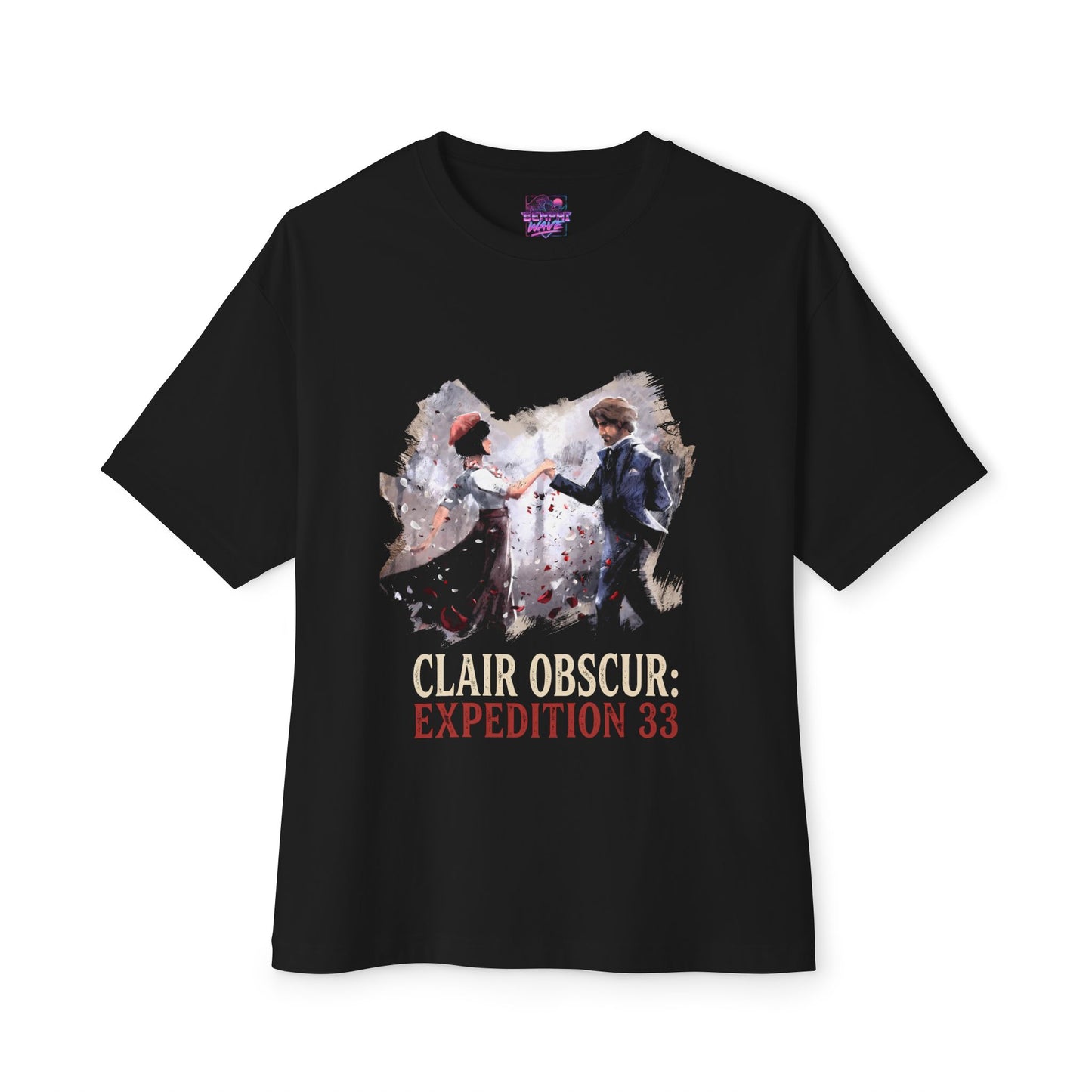 Red Gommage Petals: Clair Obscur Urban Design Premium Oversized Unisex T-Shirt