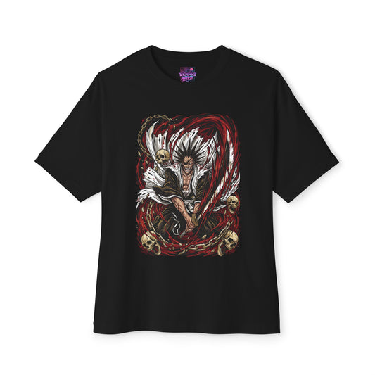 Bleach Kenpachi Zaraki Scarred Face Captain Illustration Premium Oversized Unisex T-Shirt