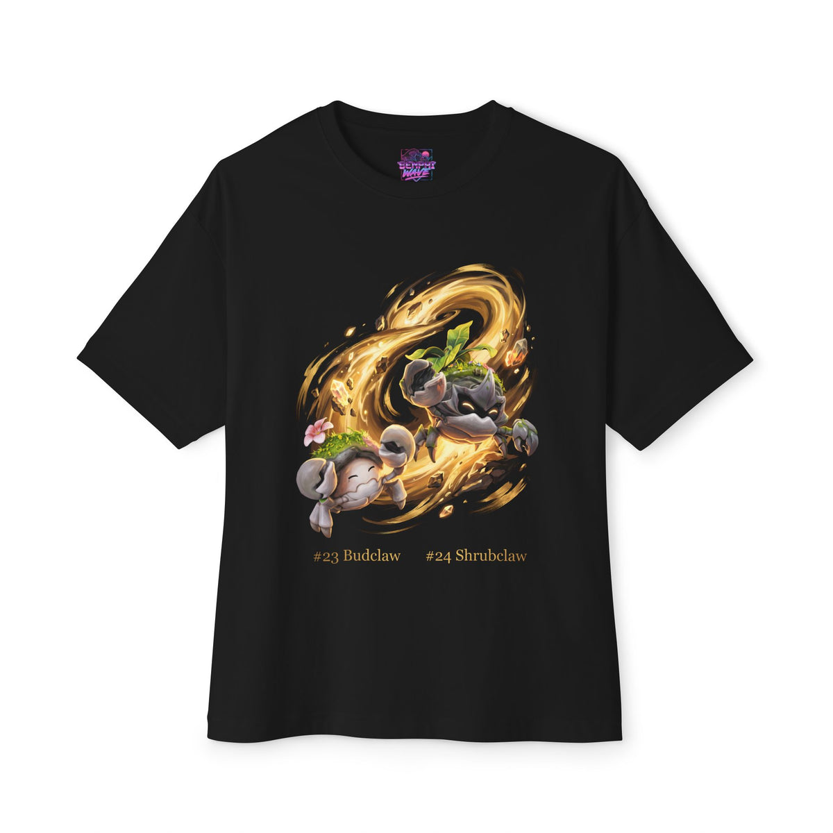 Budclaw Shrubclaw Aniimo Evolution Line Gold Oil Painting - Oversized Premium Tee