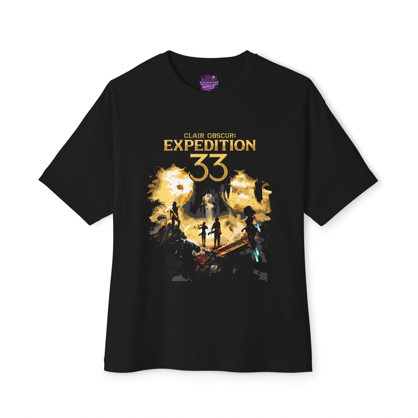 Golden Expedition 33: Red Gommage Street Fashion Legend Facing the Paintress Premium Oversized Unisex T-Shirt