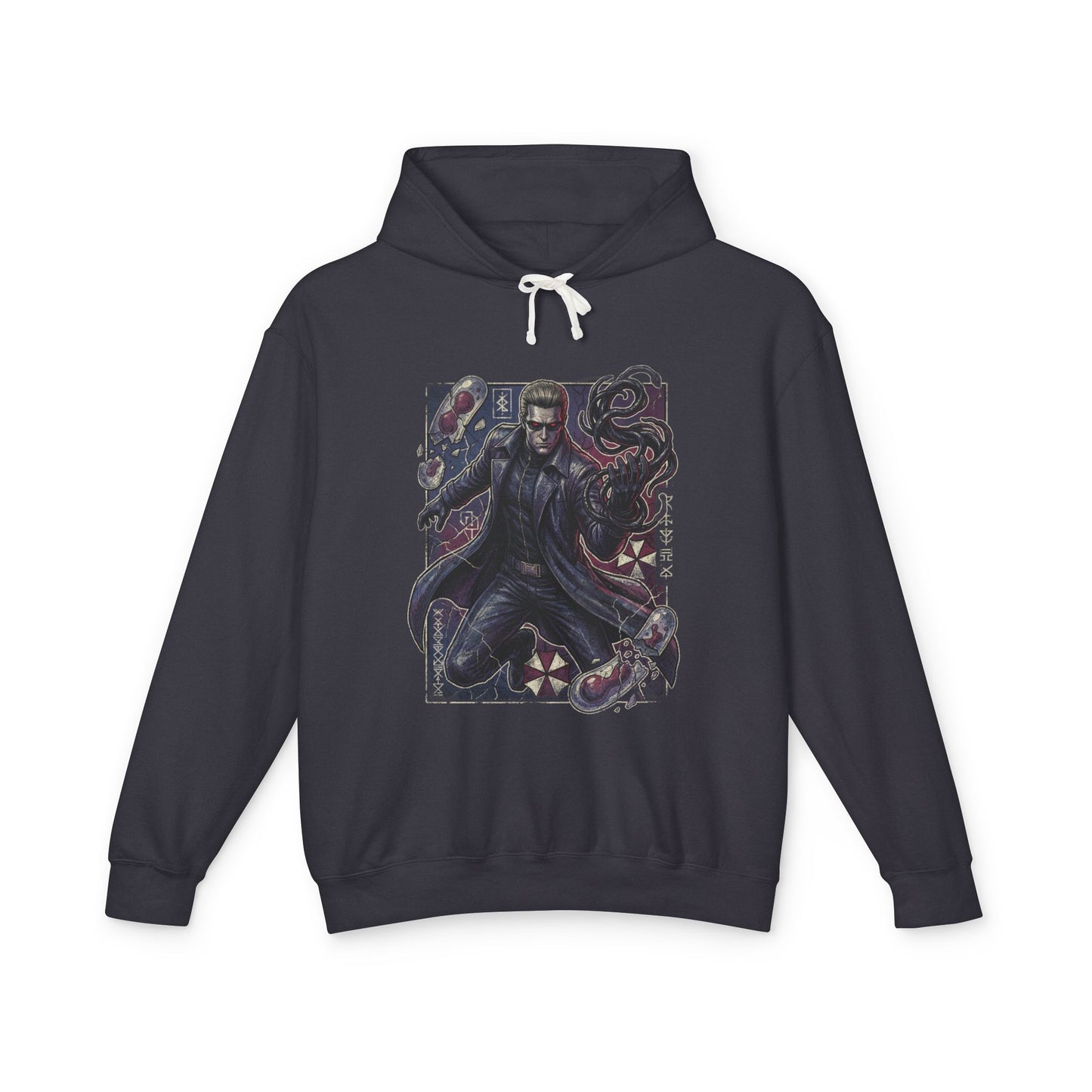 Resident Evil Wesker Blonde Hair Black Sunglasses Icon Unisex Premium Hoodie