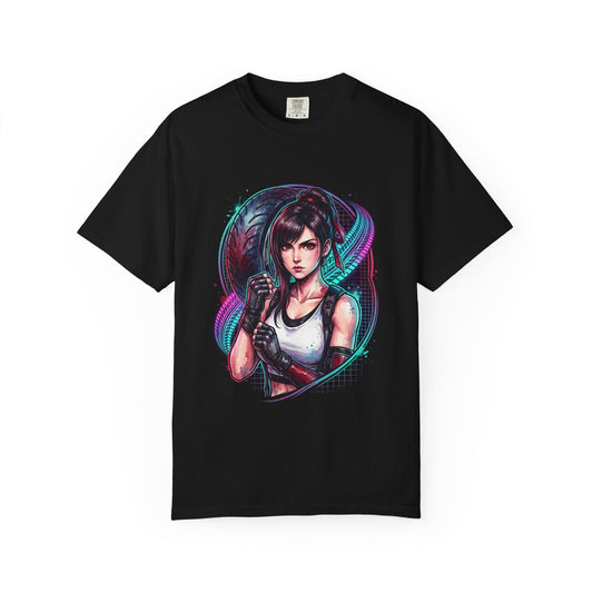 Final Fantasy VII Tifa Lockhart Rebirth Gorgeous Badass Vaporwave Premium T-Shirt
