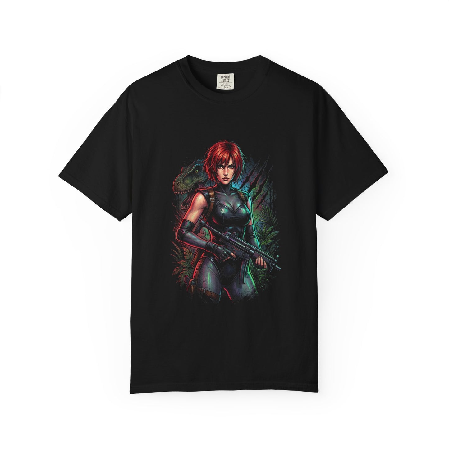 Dino Crisis Regina Red Hair Tactical Gear Portrait Premium T-Shirt
