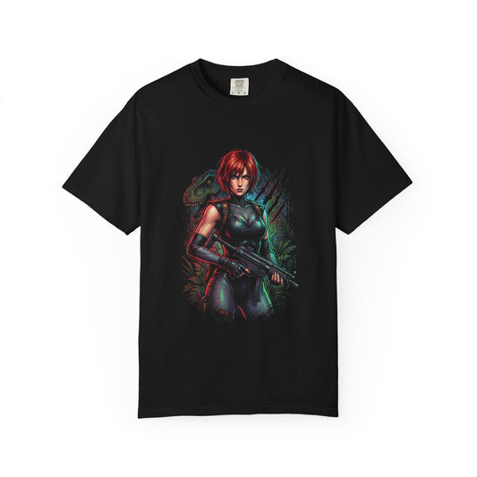 Dino Crisis Regina Red Hair Tactical Gear Portrait Premium T-Shirt