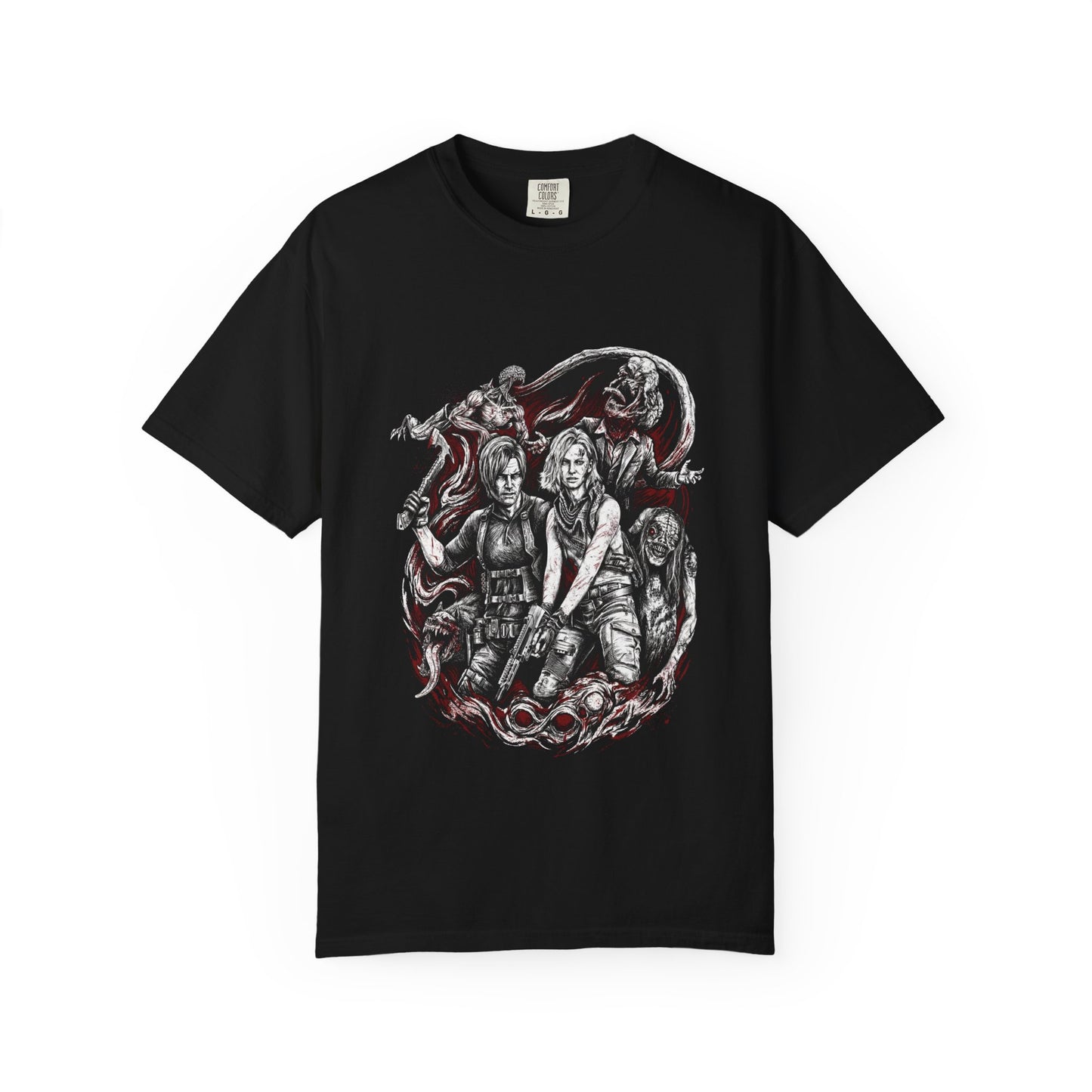 Leon S Kennedy RE9 Chainsaw Chaos Veteran Agent Portrait Premium T-Shirt