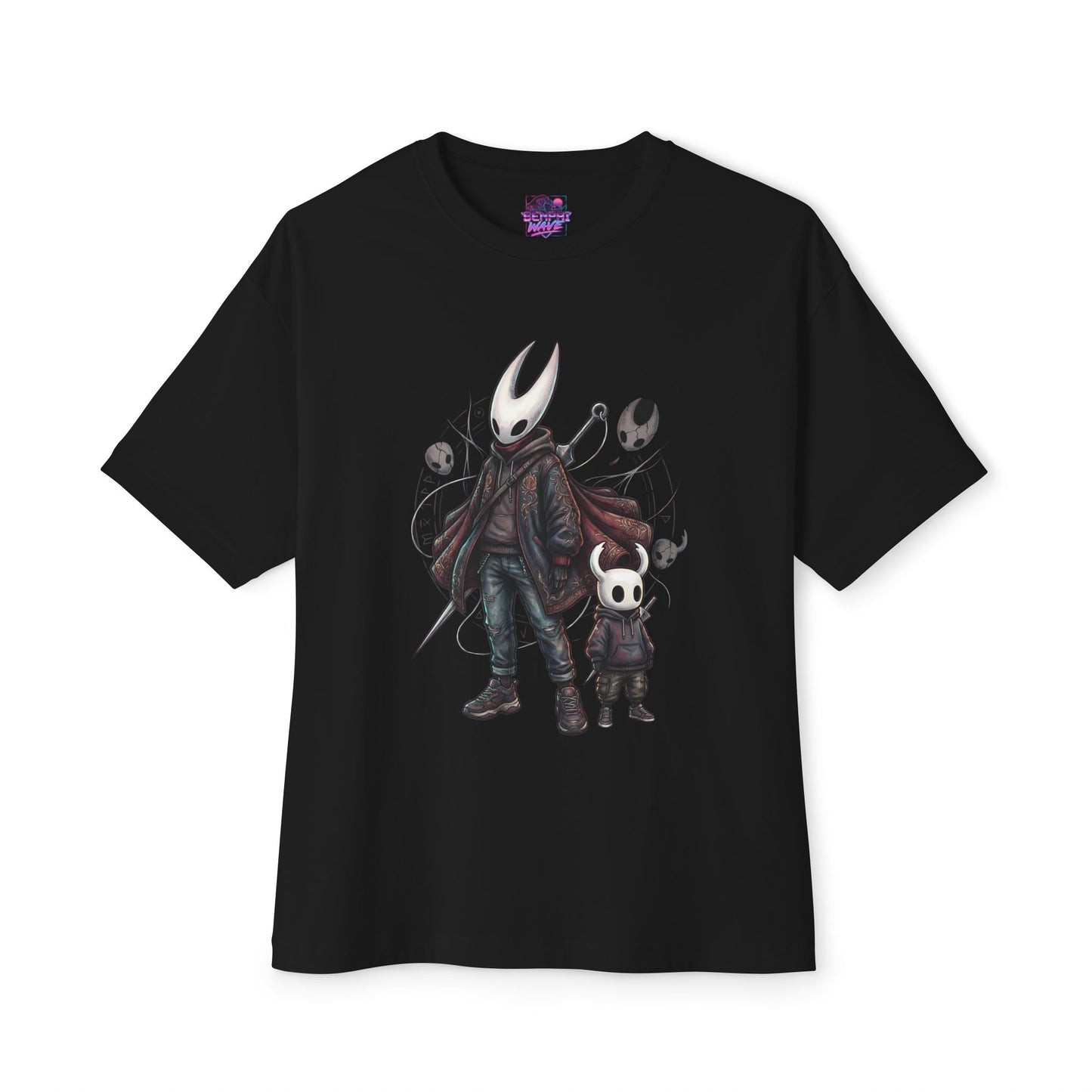 Hollow Knight Streetwear Ghost: Graphic Tee & Chains Premium Oversized Unisex T-Shirt