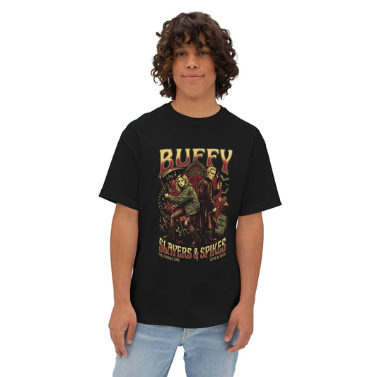 Buffy vs Vampires Stake Slayer – Retro TV Legend Premium Oversized Unisex T-Shirt
