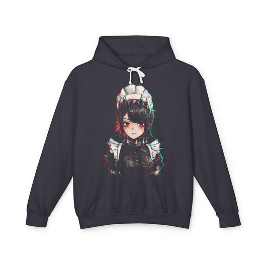 Ellen Joe ZZZ Black Hair Maid Red Highlights Art Unisex Premium Hoodie
