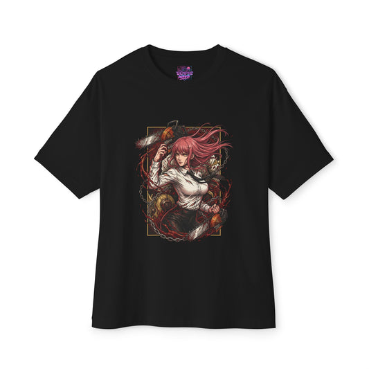 Chainsaw Man Denji Devil Hybrid Chainsaw Arms Fight Art Premium Oversized Unisex T-Shirt