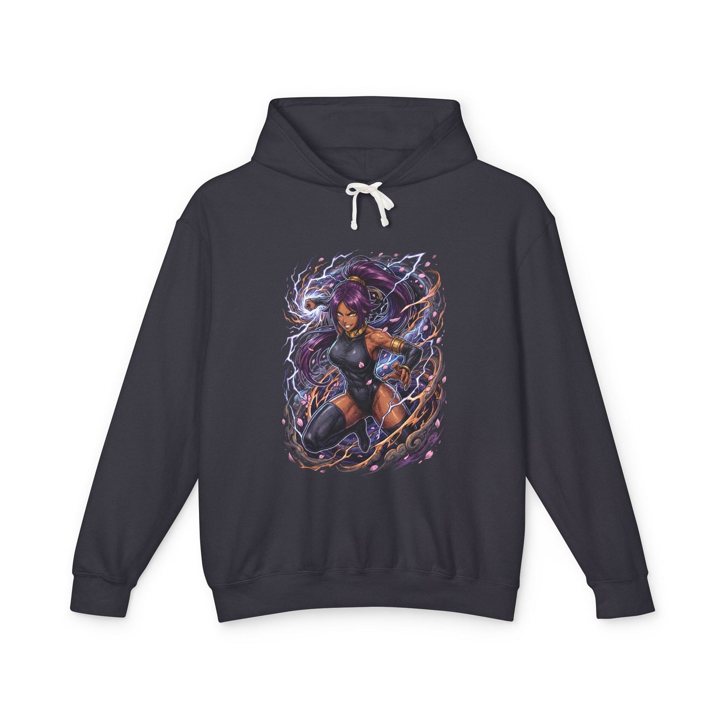 Yoruichi Shihouin Bleach Dark Skin Curvaceous Athlete Icon Portrait Unisex Premium Hoodie