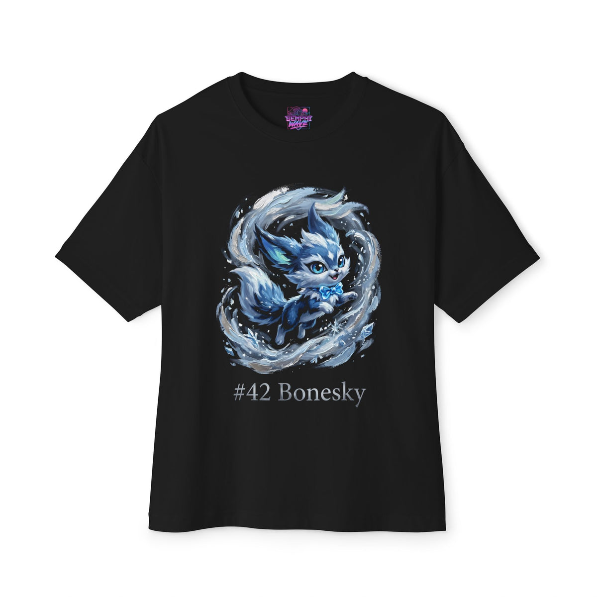 Bonesky Aniimo Moonlit Oil Painting Creature Art - Oversized Premium Tee