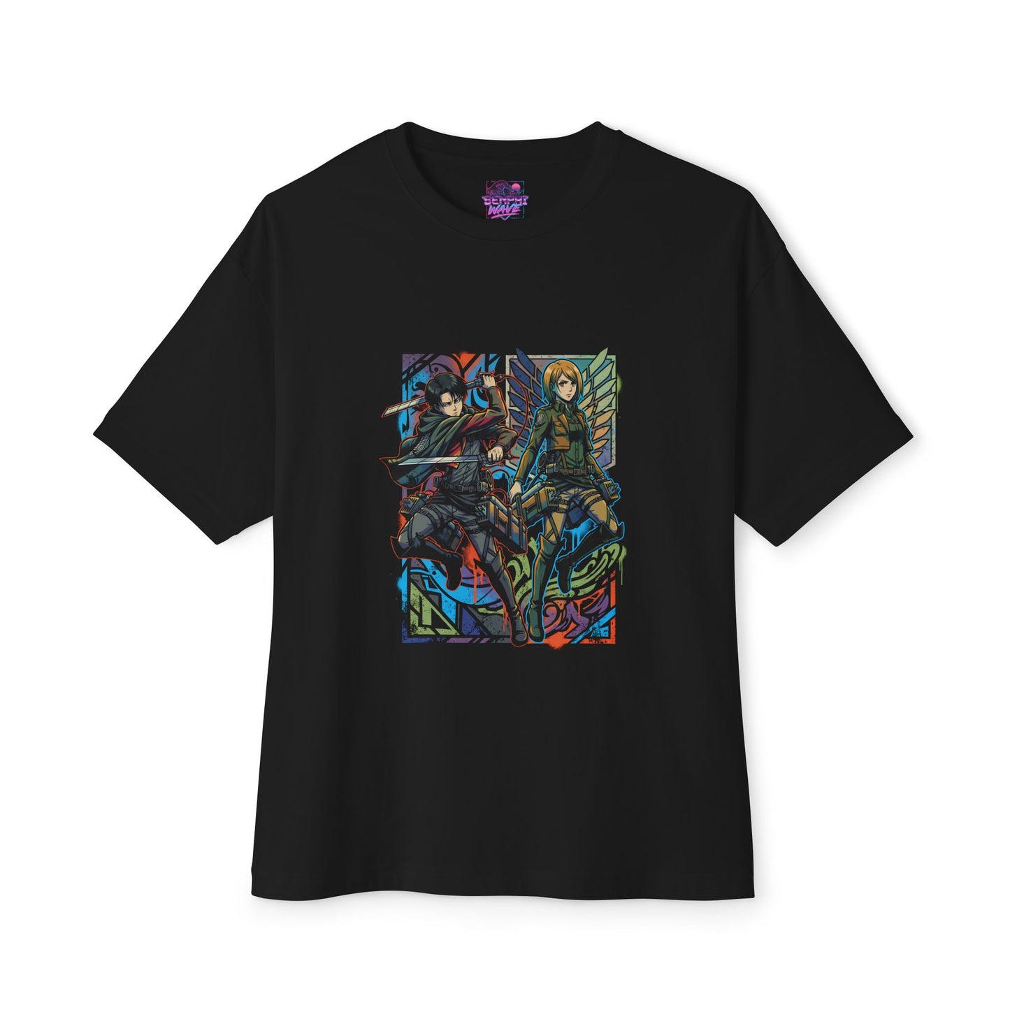 Attack on Titan Levi and Petra Anime Manga Graphic Tee Premium Oversized Unisex T-Shirt