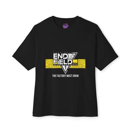 Arknights Endfield The Factory Must Grow Meme Factory Expansion Automation Endless Build Premium Oversized Unisex T-Shirt
