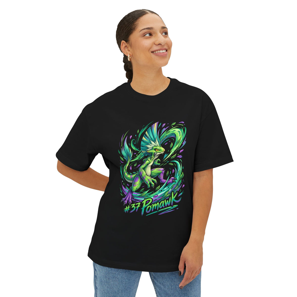 Pomawk Aniimo Elemental Burst Creature Art - Oversized Premium Tee