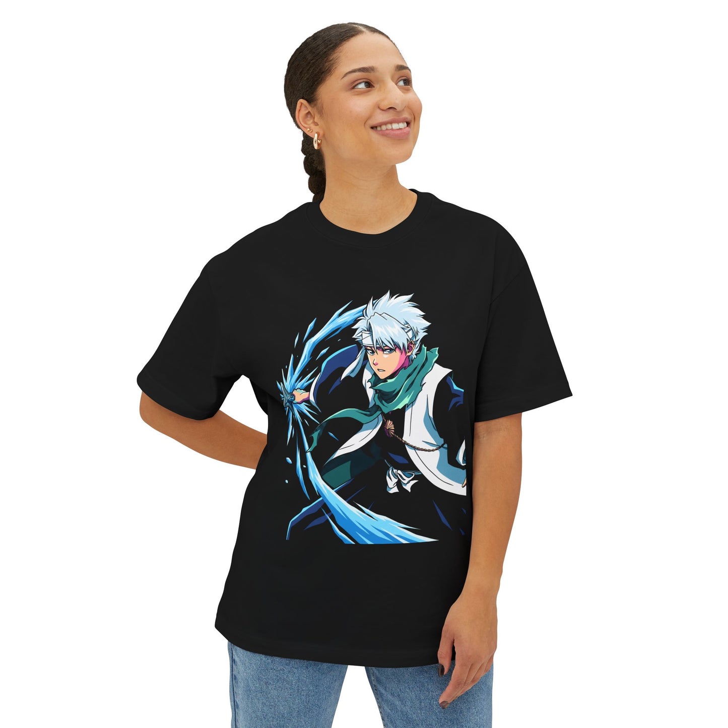 Toshiro Hitsugaya Bleach Soul Reaper Anime Graphic Tee - Oversized Premium Tee