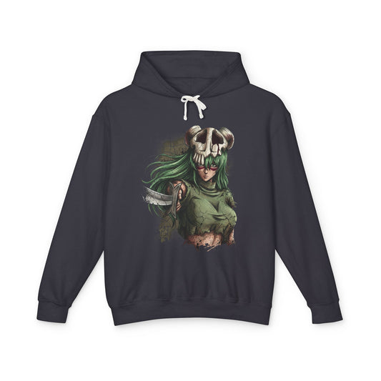 Green Haired Hollow Empress Inspired – Scarred Face Crimson Mark Dynamic Art Unisex Premium Hoodie