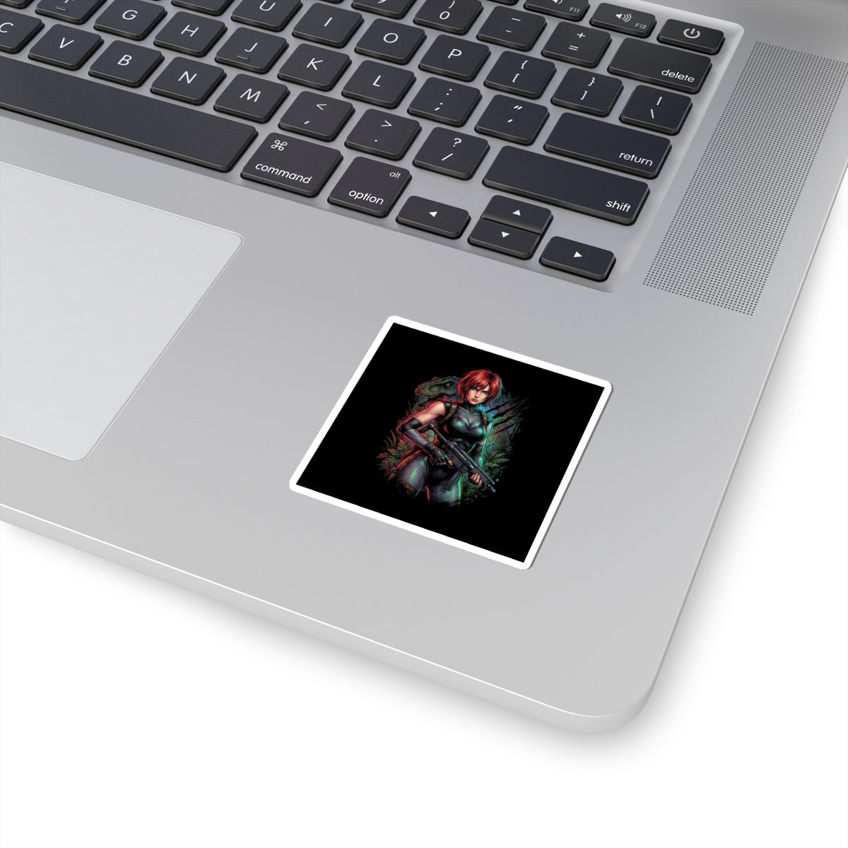 Dino Crisis Regina Red Hair Tactical Gear Portrait Sticker