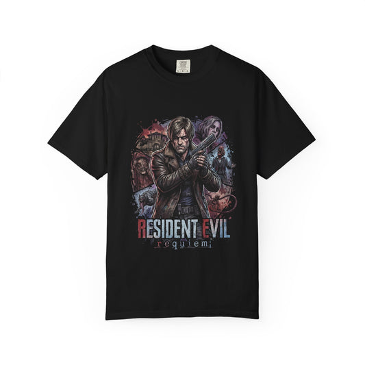 Resident Evil Requiem Leon S Kennedy Chainsaw Wielder Grunge Art Premium T-Shirt