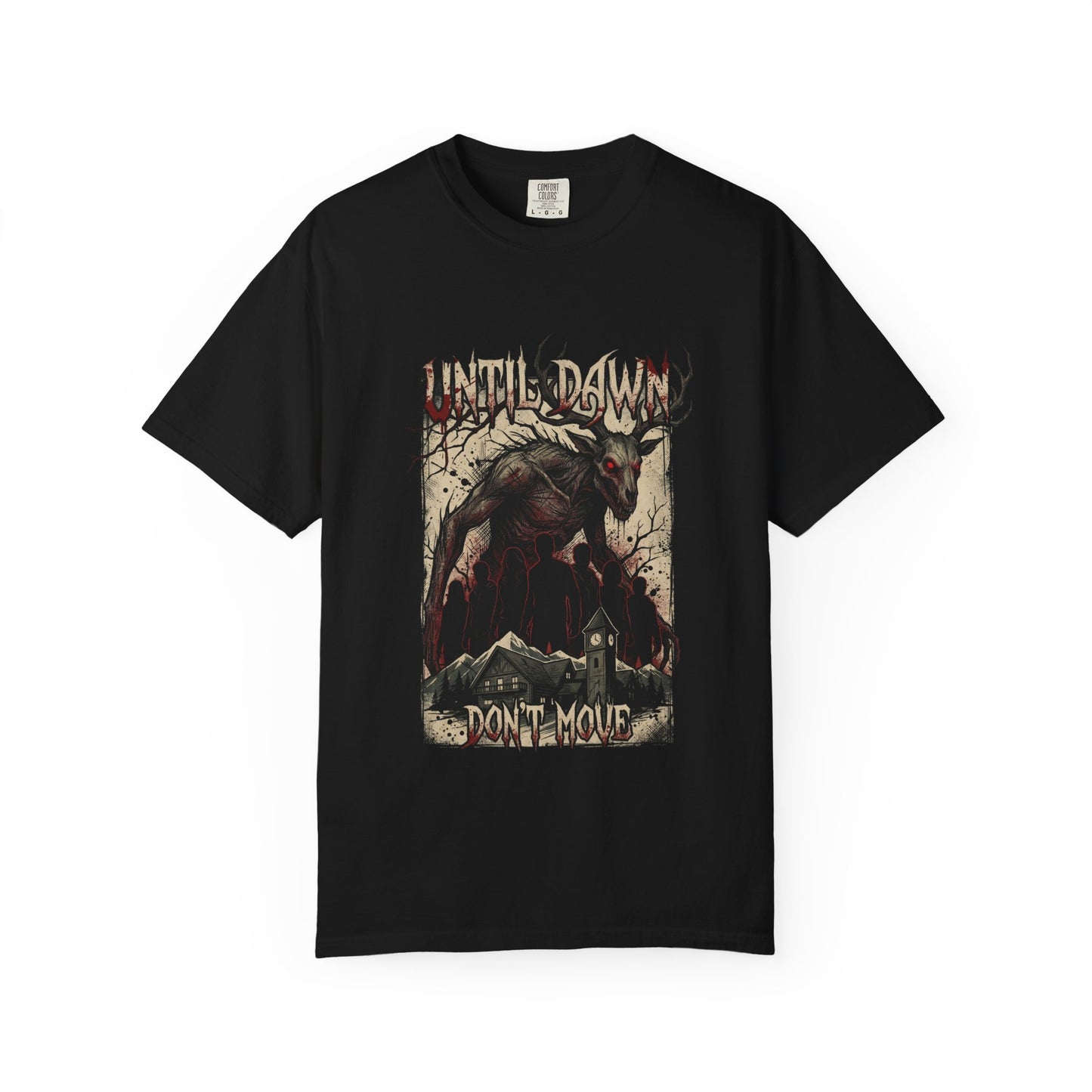 Until Dawn Wendigo Horror Portrait – Clawed Beast Snowy Lodge Night Art Premium T-Shirt