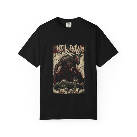 Until Dawn Wendigo Horror Portrait – Clawed Beast Snowy Lodge Night Art Premium T-Shirt