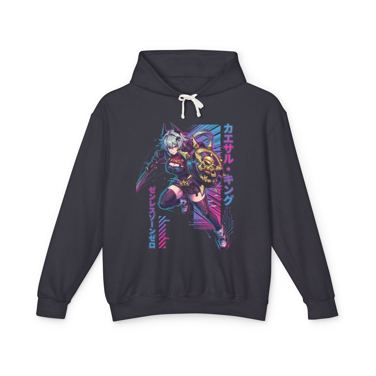 Caesar King Zenless Zone Zero Synthwave Retro Neon Unisex Premium Hoodie