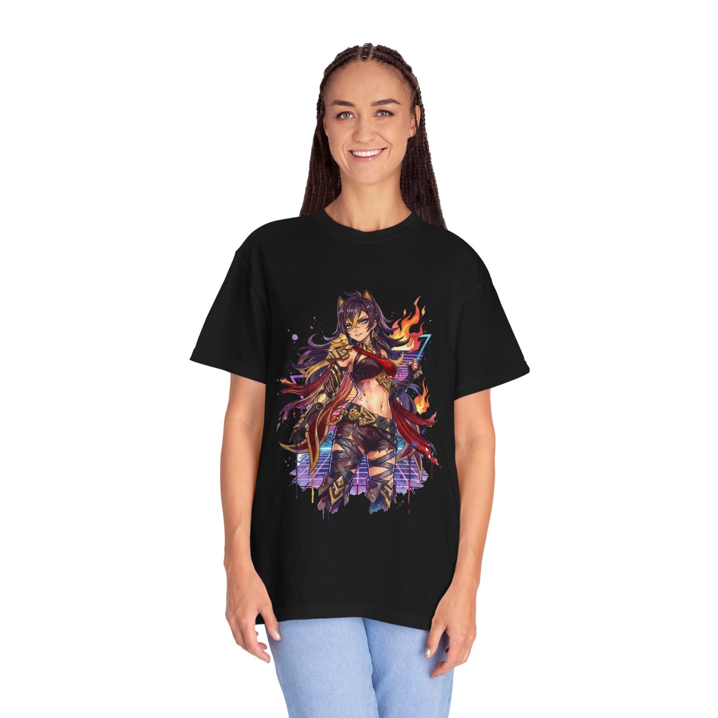 Genshin Impact Dehya Vaporwave Aesthetic Design Premium T-Shirt