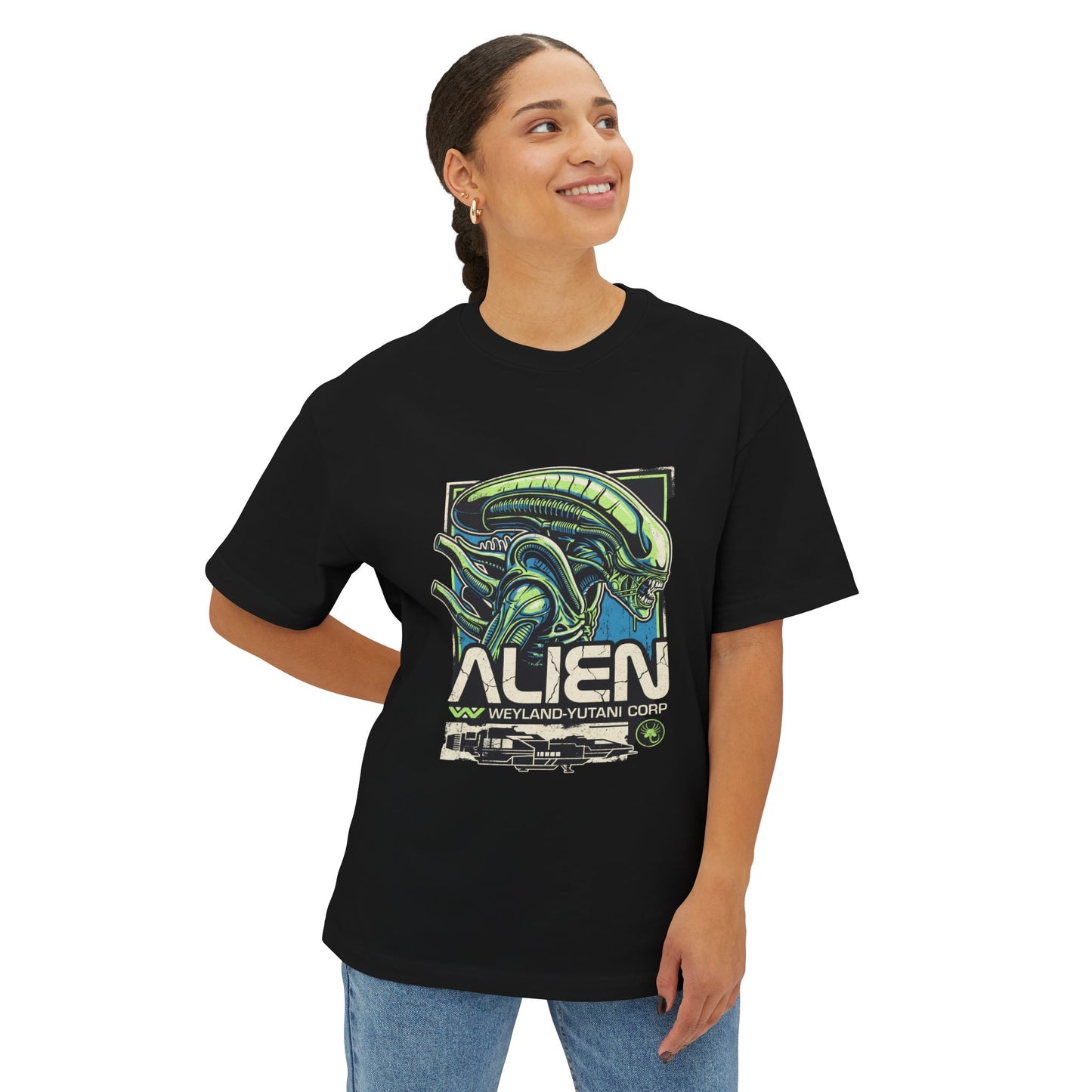 Xenomorph Alien Movie: Perfect Organism H.R. Giger Design Premium Oversized Unisex T-Shirt
