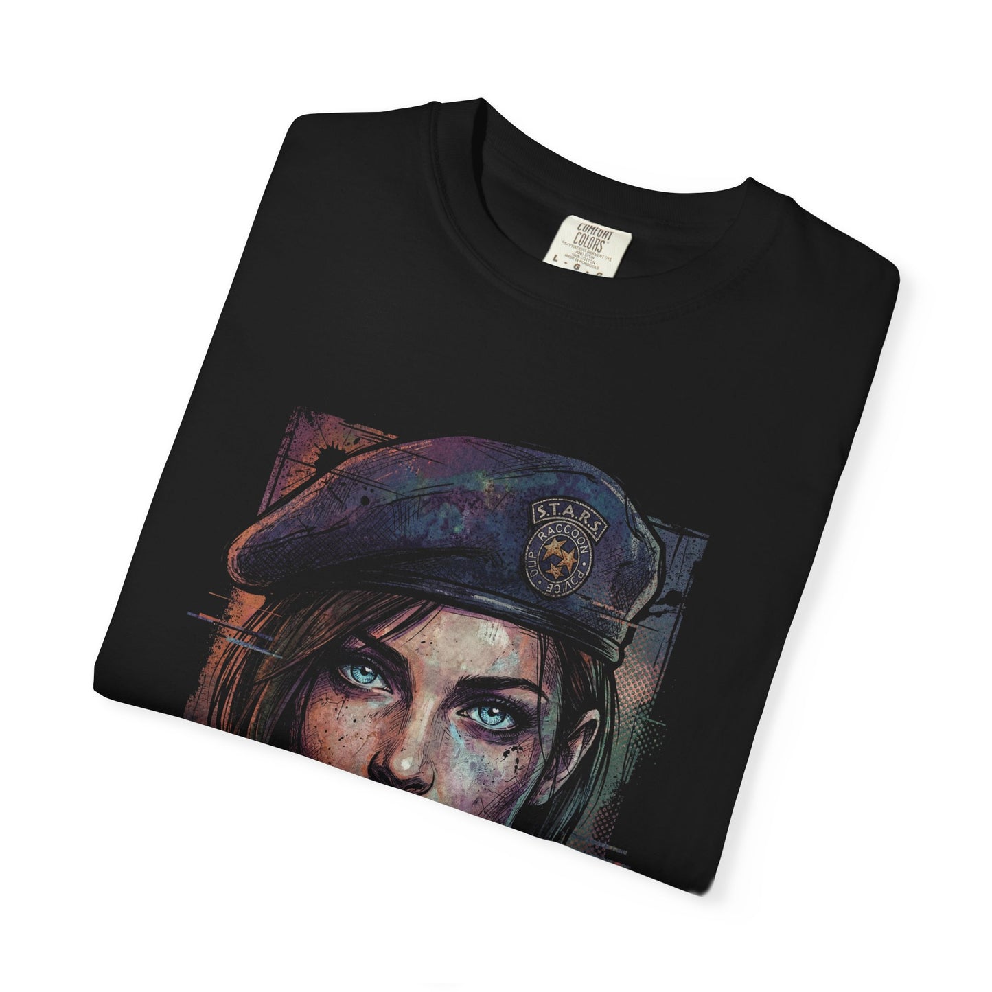 Resident Evil Jill Valentine STARS Uniform Beret Portrait Premium T-Shirt
