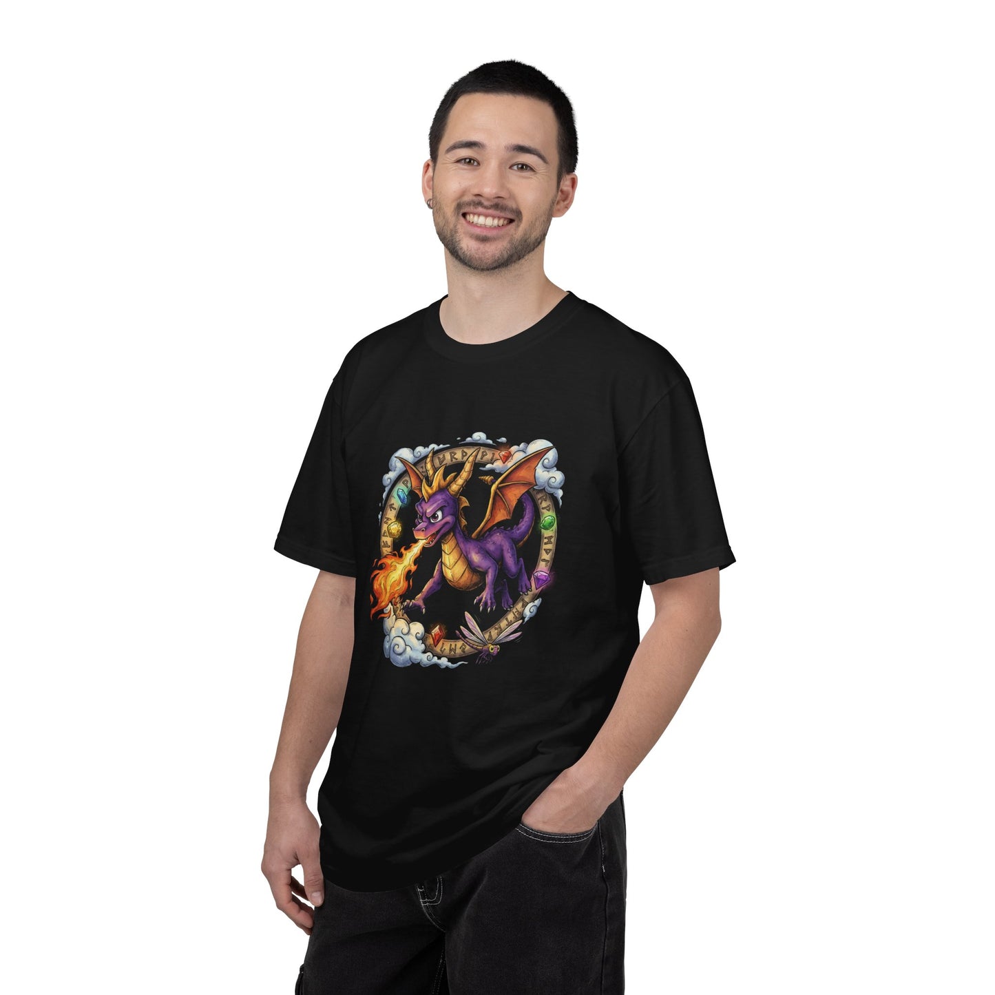 Spyro the Dragon Classic Style – Horn Charge Sparx Buddy Dynamic Art Premium T-Shirt
