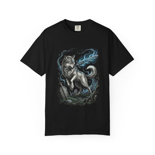 Great Grey Wolf Sif Brave Wolf Portrait Premium T-Shirt