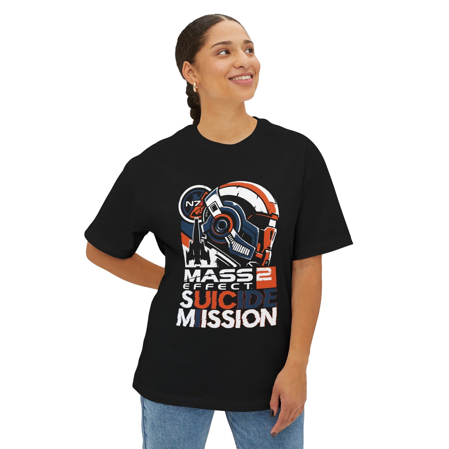 Normandy SR-2 Crew Alliance Elite Soldiers Mass Effect Premium Oversized Unisex T-Shirt