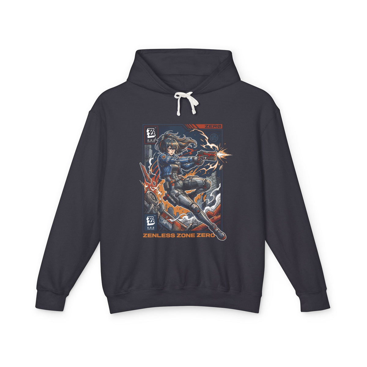 Zenless Zone Zero Zhu Yuan Trading Card Frame Fan Art Hoodie