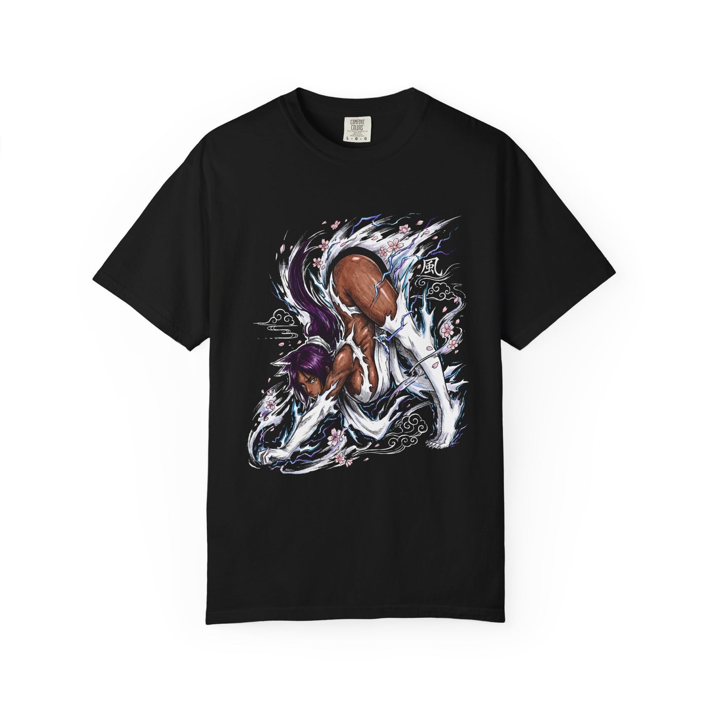 Purple Haired Lightning Flash Goddess Cat Form Stealth Warrior Fan Art Portrait Premium T-Shirt