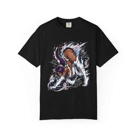Purple Haired Lightning Flash Goddess Cat Form Stealth Warrior Fan Art Portrait Premium T-Shirt
