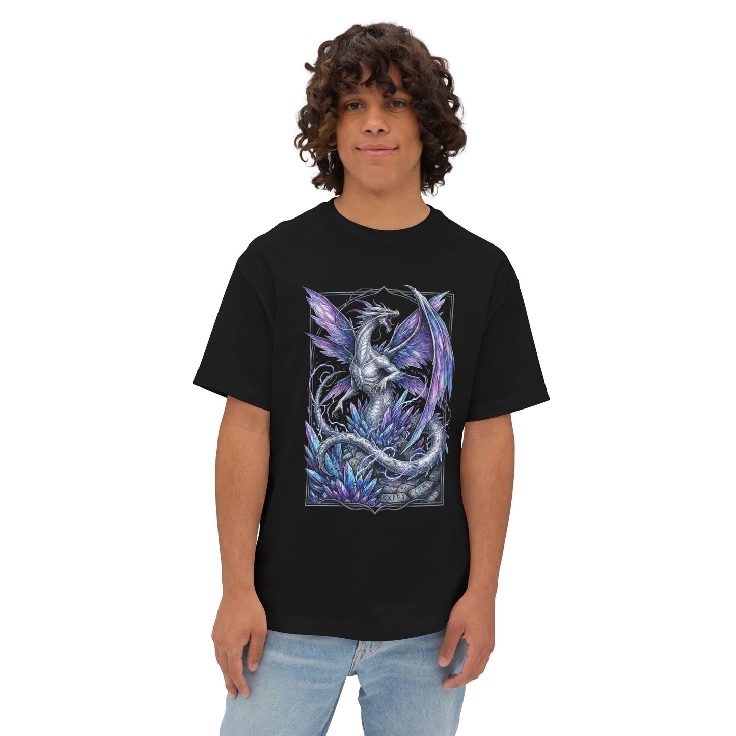 Scaleless Dragon Seath Ethereal Fantasy Art Premium Oversized Unisex T-Shirt