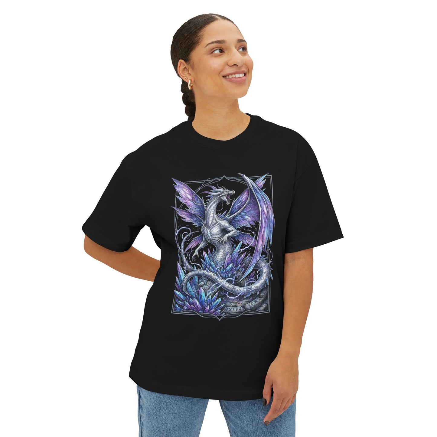 Scaleless Dragon Seath Ethereal Fantasy Art Premium Oversized Unisex T-Shirt