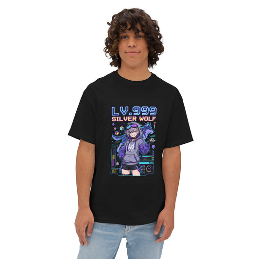 Silver Wolf Level 999: Honkai Star Rail God Mode Premium Oversized Unisex T-Shirt