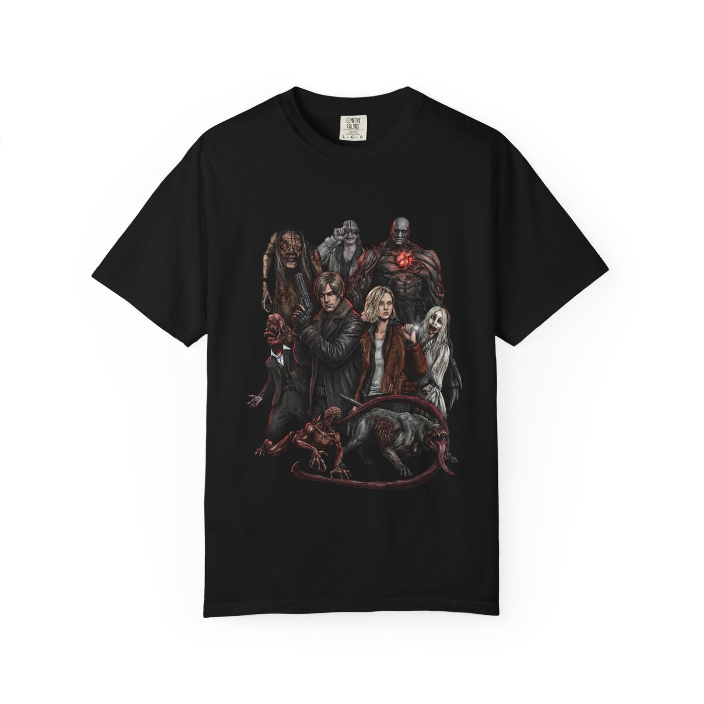 RE9 Grace and Leon with The Girl Blister Heads Titan Spinner Grunge Art Premium T-Shirt