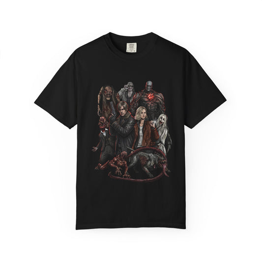 RE9 Grace and Leon with The Girl Blister Heads Titan Spinner Grunge Art Premium T-Shirt