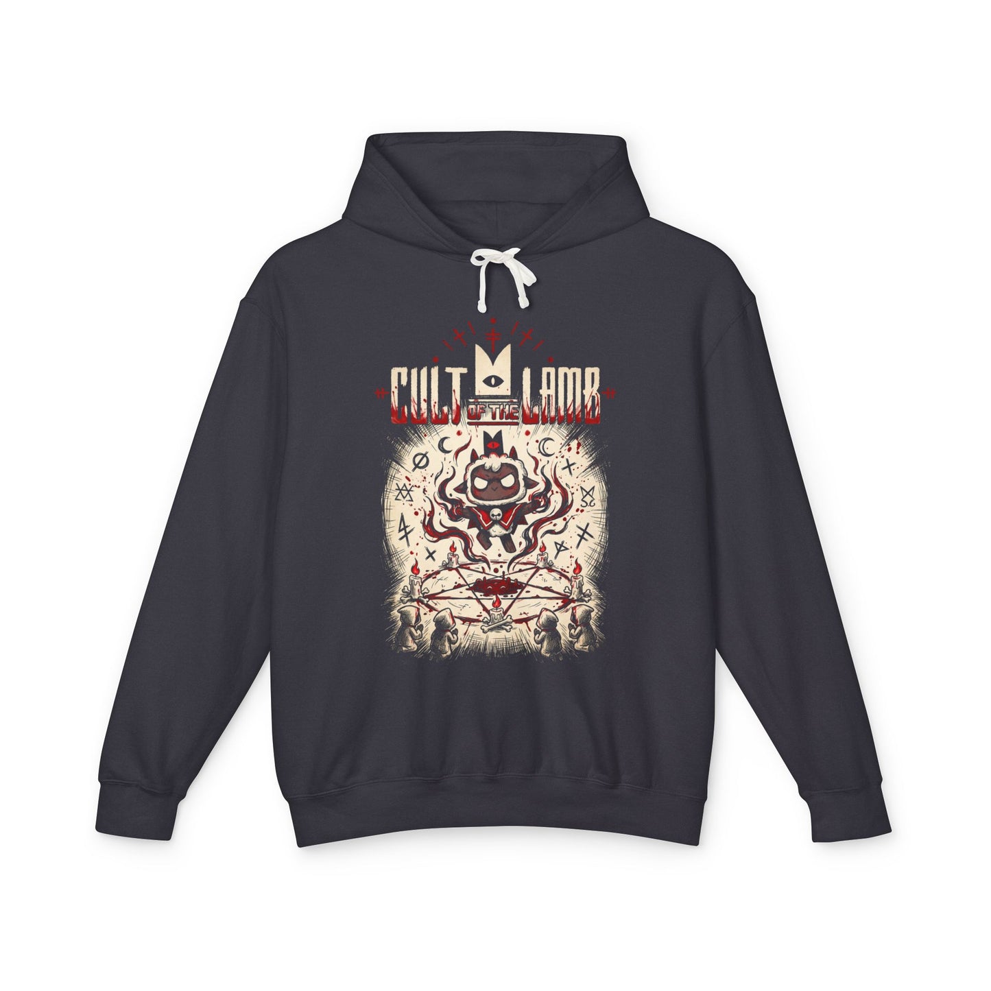 Cult of the Lamb Cult Leader Red Crown Sacrifice Portrait Unisex Premium Hoodie