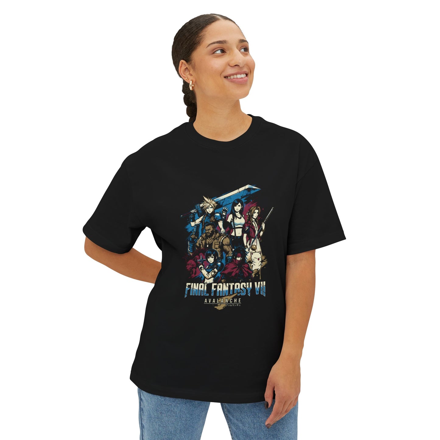 Final Fantasy VII Avalanche Eco Terrorist Rebels Premium Oversized Unisex T-Shirt