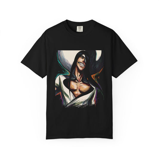 Noitora Tall Lanky Arrancar Warrior Fan Art – Eyepatch Smug Grin Black Hair Design Premium T-Shirt