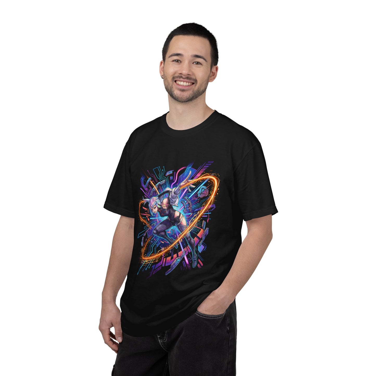 Lucy Cyberpunk Edgerunners Netrunning Quickhack Aesthetic Portrait Premium T-Shirt