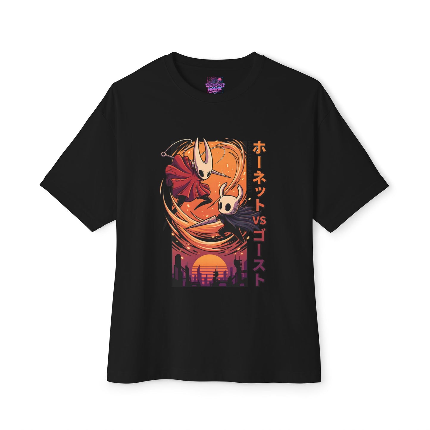 Hornet Blade of Silk Vaporwave Retro Design Hollow Knight Ghost Premium Oversized Unisex T-Shirt
