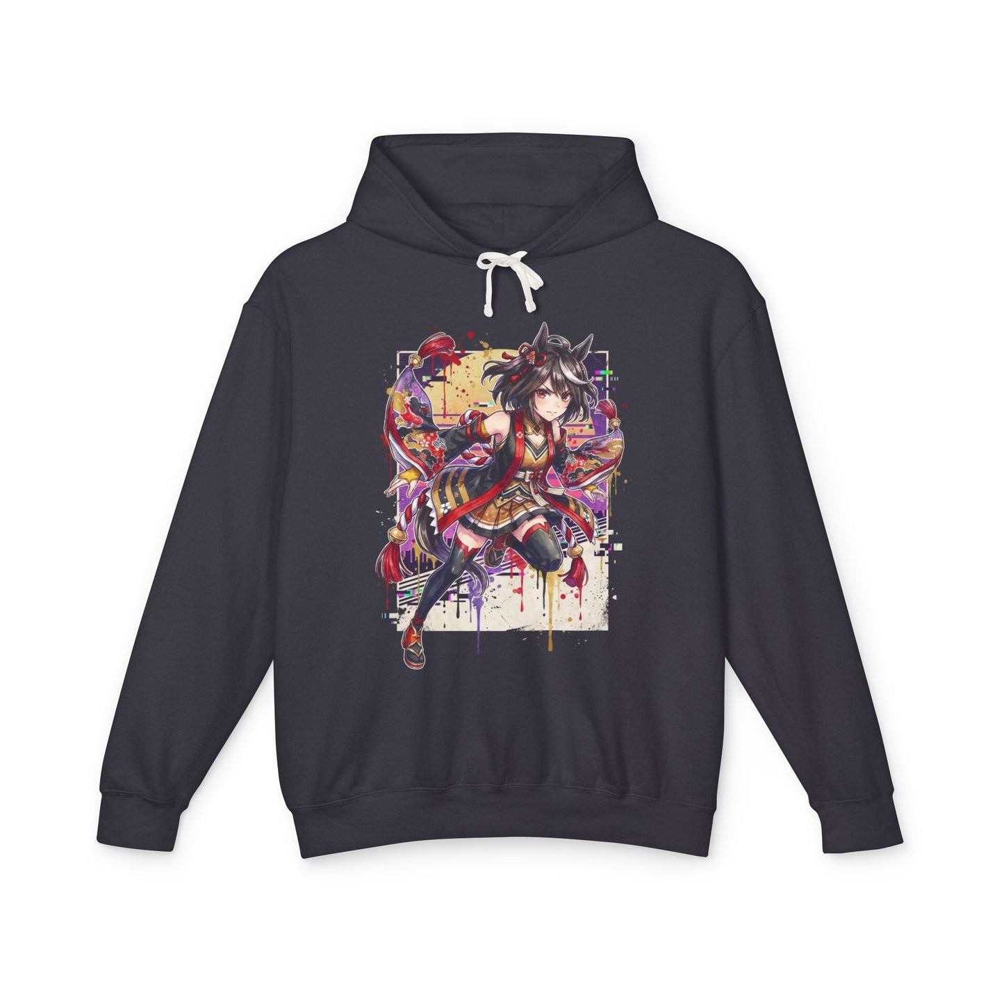 Umamusume Kitasan Black Red Gold Accents Platform Sandals Art Unisex Premium Hoodie