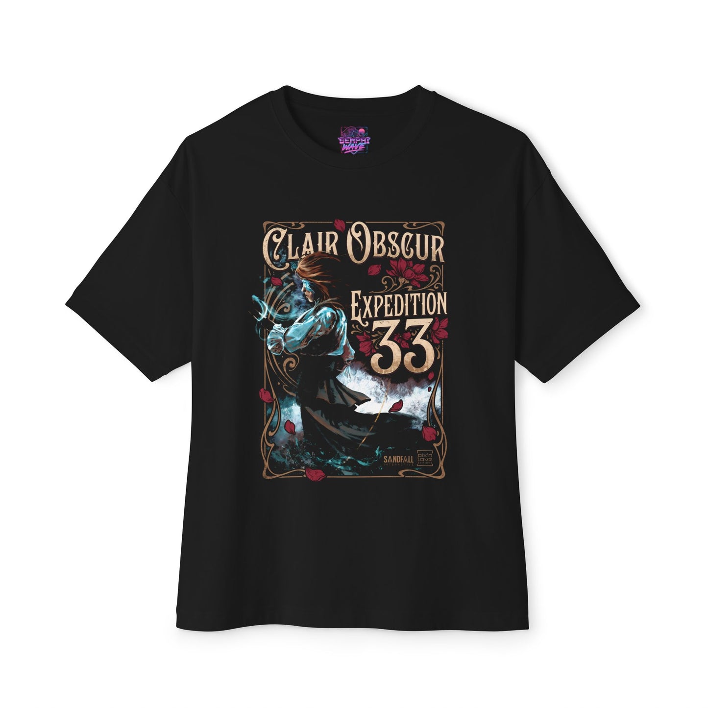 Maelle Clair Obscur Fan Art – Young Swordswoman Rapier Expedition Design Premium Oversized Unisex T-Shirt