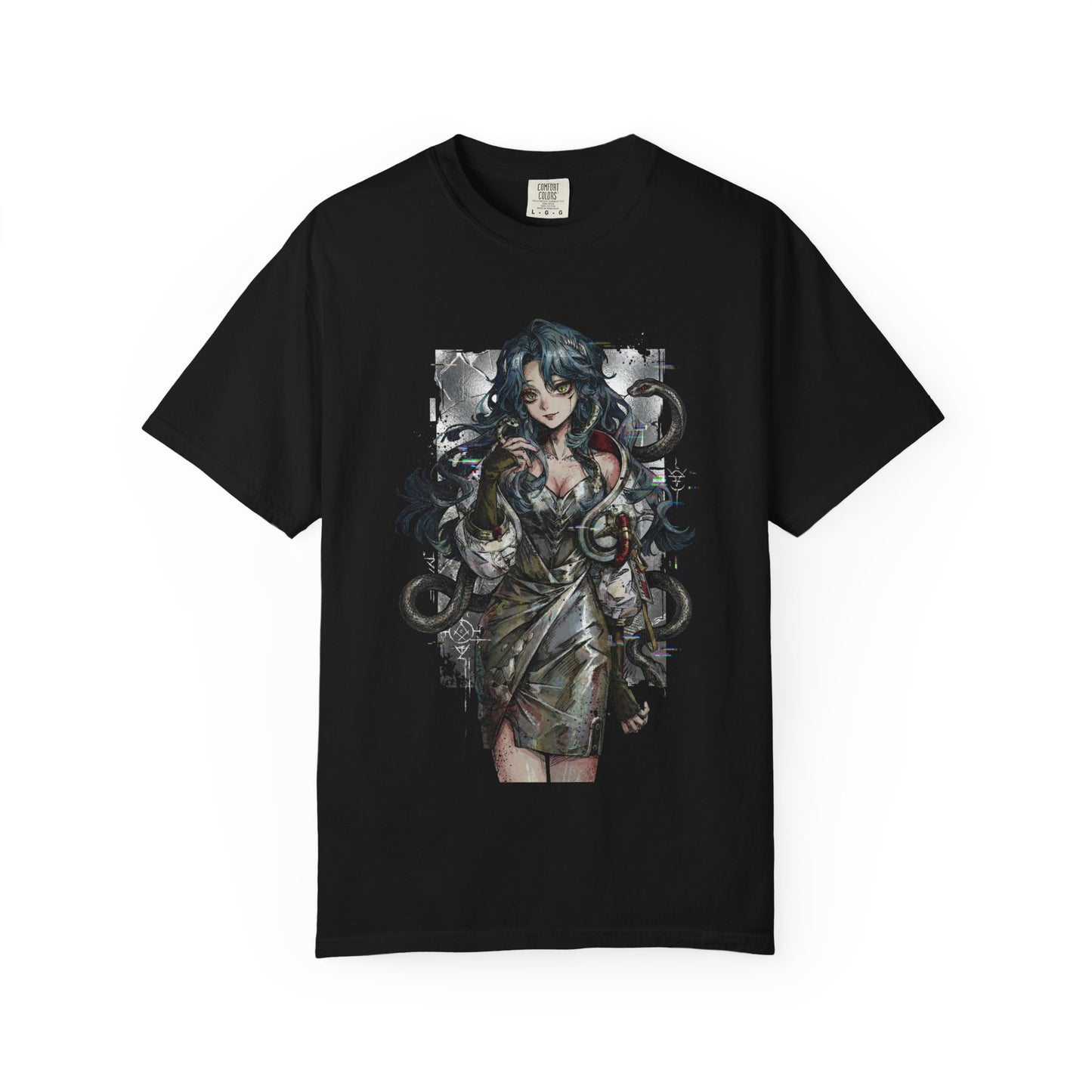 Hissabeth Reverse 1999 Silver Hair Snake Hair Portrait Premium T-Shirt